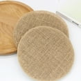 thumbnail image 6 of HEVIRGO 5Pcs Round Square Natural Jute Linen Placemats Non-Slip Burlap Pad for Wedding Home Party Christmas Decor - D, 6 of 10