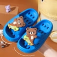 thumbnail image 2 of Staki Shower Shoes Kids Boys Slides Sandals Ultra Comfortable Beach Pool Shower Shoes House Slide Indoor Outdoor(Blue,9 Toddler), 2 of 9