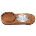 thumbnail image 3 of Bandeja de cigarros de madera rústica, bandeja de vidrio para whisky, bandeja para vasos de whisky, práctica y duradera para la decoración de la oficina del partido de la barra ANGGREK Otros, 3 of 8