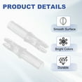 thumbnail image 3 of Uxcell Archery Arrows Nocks 6.2mm, Plastic Insert Arrow Nock Replacement Arrow Tails for Shooting Compound Recurve Transparent White, 3 of 7