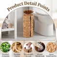 thumbnail image 5 of Vorfor Freestanding Toilet Paper Holder with Lid, Wicker Toilet Roll Holder, Bathroom Storage Basket, Water Hyacinth Round, Natural, 5 of 14