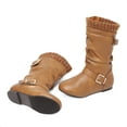 thumbnail image 4 of BURUDANI Girls Faux-Fur Lined Winter Knee-High Riding Boots for Toddler/Little Kid/Big Kid, 4 of 5