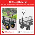 thumbnail image 5 of Garden Cart on Wheels 880Lbs/1100Lbs/1500Lbs Capacity, Heavy Duty Full Steel Utility Wagon, Versatile Flatbed Carts with Removable Mesh Sides, 180° Rotating Handle, Fit for Outdoor Garden, Lawn, Yard, 5 of 7
