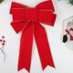 thumbnail image 4 of Paquete de 1/5 lazos rojos para decoración de árbol de Navidad, lazo de terciopelo con borde dorado brillante para decoración del hogar, corona, valla, fiesta, 4 of 5