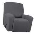 thumbnail image 4 of 1 Pce Housse Extensible pour Fauteuil Inclinable, Housse de Sofa, Meuble avec Bas Élastique Housse Extensible en Jacquard Spandex pour Fauteuil Inclinable Gris, 4 of 8