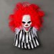 thumbnail image 4 of Halloween Wreath Front Door Scary Clown Wreaths With Red Hair Empty Eyes, 4 of 5