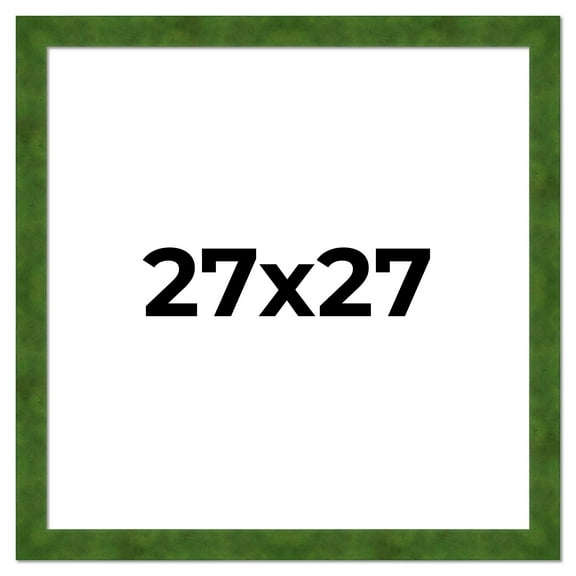 27x27 Frame Green Burl Solid Wood Picture Frame | 1.75 Inches Moulding Width | Interior Frame Depth