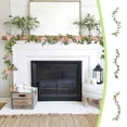thumbnail image 1 of Enredadera de Flor de Rosa Artificial | Guirnalda de ratán simulado de 6.23ft | Decoración floral decorativa de arco de boda | Planta de plástico de larga duración | Rosa Blanco Azul | 1 Pieza, 1 of 6