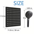 thumbnail image 5 of IUSU 12 inch Rain Shower Head, 5-Setting High Pressure Shower Head with Handheld and Hose Black, 5 of 11