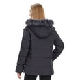 thumbnail image 3 of Wantdo Women's Recycled Recycled Winter Jackets Quilted Detachable Hooded Winter Coats Waterproof Puffer Coats Dark Gray M, 3 of 12