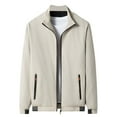 thumbnail image 2 of Caqnni Men's Lightweight Bomber Jacket Causal Fashion Flight Windbreaker Light Jacket Jackets Warm Coats (Khaki,3XL), 2 of 3