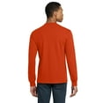 thumbnail image 4 of Gildan Classic Fit Men Long Sleeve T-Shirt, DryBlend Crewneck Tee, Orange, XL, 4 of 6