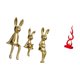thumbnail image 5 of Figura decorativa de conejo sentado, escultura abstracta de fuego, estatua de resina cerámica en miniatura, ideal para oficinas, salas de estar, dormi, 5 of 8