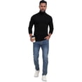 thumbnail image 6 of GIRUNS Men's Turtleneck Sweater Long Sleeve Basic Slim Fit Knitted Pullover Thermal Tops Black L, 6 of 8