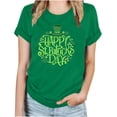 thumbnail image 2 of T-Shirt de la Saint-Patrick pour Femmes, Mode, Imprimé de la Saint-Patrick, Col Rond, Manches Courtes, T-Shirt Décontracté, Haut, T-Shirts de la Saint-Patrick pour Femmes, 2 of 4