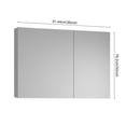 thumbnail image 6 of 36 Inch Wide by 30 Inch High Frameless Beveled Edge Mirror Medicine Cabinet for Bathroom with High Definition Glass and Spacious Storage, 6 of 6