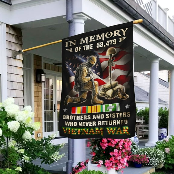 FLAGWIX American Flag, Memorial Day Decorations, Patriotic Vietnam Veteran Brothers And Sisters Who Never Returned House Flags 29.5"x39.5"