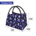 thumbnail image 2 of Easygdp Skull flower leaf purple Bolsa de Almuerzo Insulada Reutilizable, Bolsa de Mano y Bandolera para Oficina, Trabajo, Viajes, 2 of 6