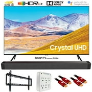 Samsung UN65TU8000 65" TU8000 4K Ultra HD Smart LED TV (2020 Model) with Deco Gear Home Theater Soundbar, Wall Mount Accessory Kit and HDMI Cable Bundle (UN65TU8000FXZA 65TU8000 65 Inch TV)