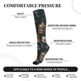 thumbnail image 3 of Lsque Cigar Pattern Sport Compression Socks for Men & Women 15-20 mmHg Knee High Nurse Pregnant Running Medical and Travel Athletic, 3 of 6