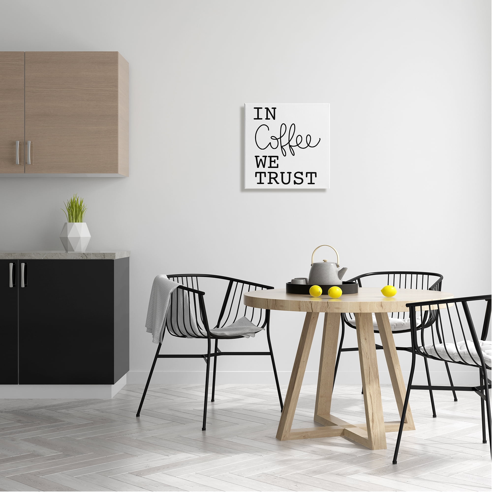 Stupell Industries In Coffee We Trust Casual Kitchen Typography Graphic Art Gallery Wrapped Canvas Print Wall Art, Design by Yvonne Coleman Burney