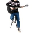 thumbnail image 2 of 41in Full Size Cutaway Acoustic Guitar 20 Frets Beginner Kit for Students Adult Bag Cover Wrench Strings Black, 2 of 21