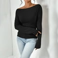 thumbnail image 6 of aidice Off the Shoulder Tops for Women Casual Long Sleeve Ruched Tee Shirts Comfy Fitting Tshirts, 6 of 7