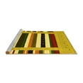 thumbnail image 2 of Ahgly Company Machine Washable Indoor Rectangle Abstract Yellow Contemporary Area Rugs, 2' x 4', 2 of 4