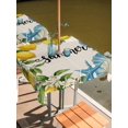 thumbnail image 2 of Outdoor Tablecloth with Umbrella Hole for Patio/Picnic/Party/Camping, Summer Lemon Waterproof Table Cloth Square Cover Washable, Coastal Starfish Shells Pastoral Floral Vintage (54"x 54"), 2 of 8