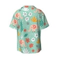 thumbnail image 2 of KLL Elephant and Flowers Print Men's Shirt Short Sleeve Button Down Summer Cuba Beach Shirts- 3X-Large, 2 of 7