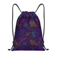 thumbnail image 1 of Xecao Colorful Snake Pattern Sports Drawstring Backpack - String Swim Gym Bag with Wet Proof Pocket for Women&Men-Small, 1 of 6