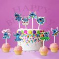 thumbnail image 2 of 8pcs/set Disney Lilo & Stitch Cake Topper For Birthday Party Stitch Paper Cupcake Topper For Kids Birthday Party Cake Decoration, 2 of 2