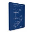 thumbnail image 3 of Stupell Industries Vivid Aircraft Blueprint Patent Graphic Art Gallery Wrapped Canvas Print Wall Art, Design by Karl Hronek, 3 of 7