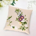 thumbnail image 4 of Funda de Almohada Zulema Artesanía de Costura Flores Moradas 42x42 cm, 4 of 7