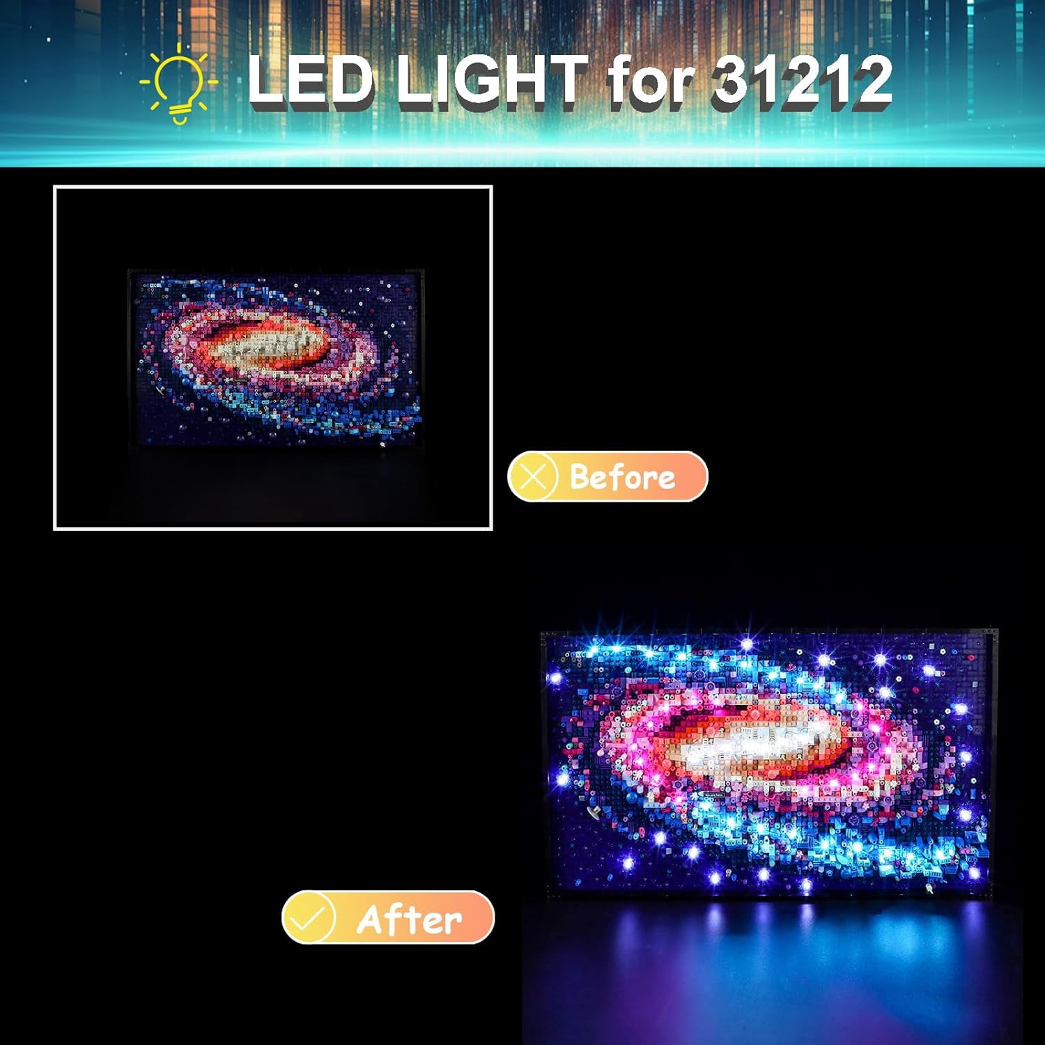 LED Light Kit for Lego 31212 The Milky Way Set, Compatible with Lego 31212 Building Blocks Model(Not Include Blocks Set)