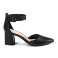 thumbnail image 3 of LuckLilac Women's Pointed Toe Pumps Block Heel Ankle Strap Adjustable Buckle Heels sandals Dress Shoes for Casual Party Daily Wear, 3 of 6