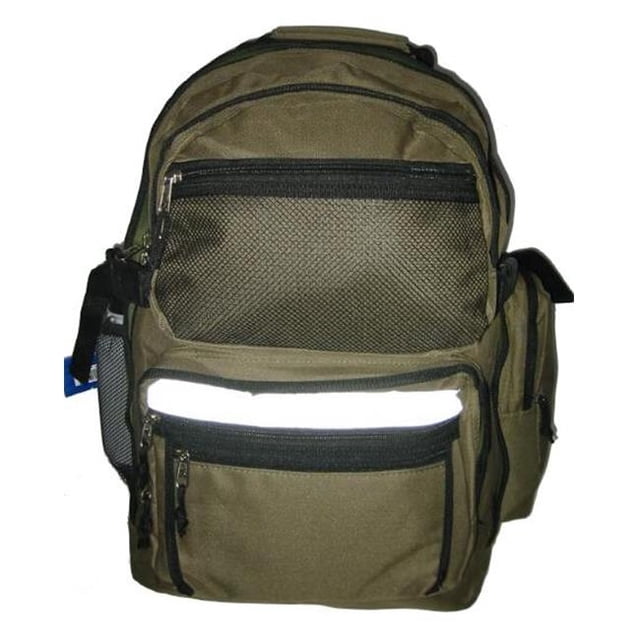 K-Cliffs Polyester Backpack - 19 x 13 x 8 in. Olive Green