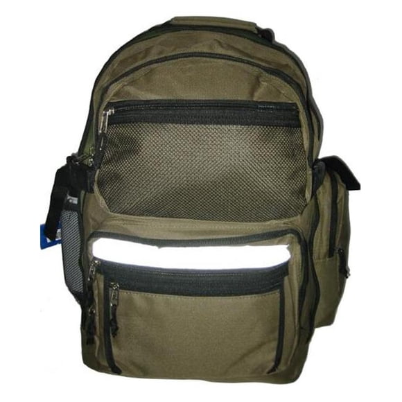 Polyester Backpack - 19 x 13 x 8 in. Olive Green