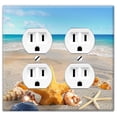 thumbnail image 1 of WIRESTER 2-Gang Duplex Outlet Wall Plate/Switch Plate Cover, Seashells On The Beach, 1 of 6