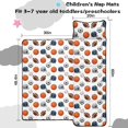 thumbnail image 5 of Football and Basketball White Pattern Teens Toddler Nap Mat with Pillow, Sleeping Mat Bag for Preschool Daycare 60"x20", 5 of 6