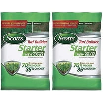Scotts Turf Builder Starter Food for New Grass, 15 lb. - Lawn Fertilizer for Newly Planted Grass, Also Great for Sod and Grass Plugs - Covers 5,000 sq. ft. - 2 Pack