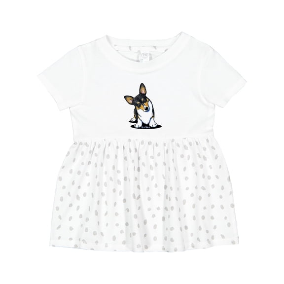 Inktastic Tri Color Corgi Girls Baby Dress