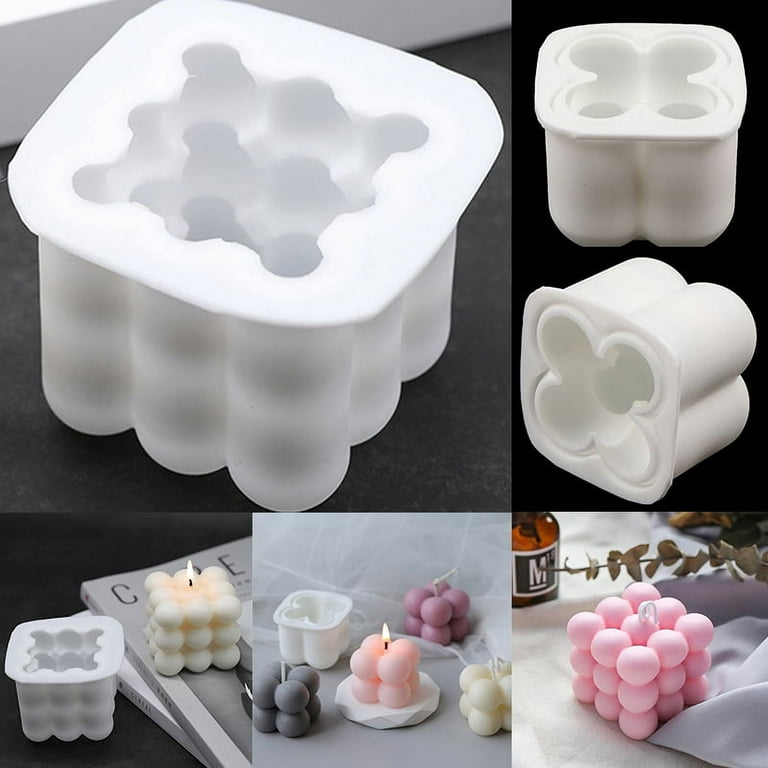 Gisneze DIY Candles Mould 3D Soy Candle Silicone Molds Candle Making Supplies Silicone Mold Handmade Soap Ornament Mold for DIY Crafts Making Handicrafts