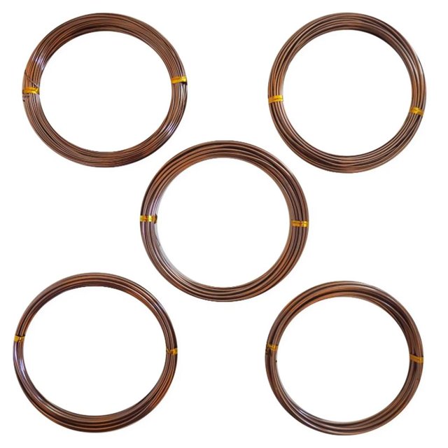Aluminio Anodizado Bonsai Entrenamiento Alambre Starter Set Diy Artesanías Bonsai Estereotipos Bronce Color Aluminio Alambre Set 5 Unids 1.0Mm 1.5Mm 2.0Mm 2.5Mm 3.0Mm Noticed HA017991-00