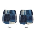 thumbnail image 5 of Lsque Indigo Patchwork Quilt Printed Women's Running Shorts with Liner Pockets,Elastic Quick Dry Workout Athletic Gym Yoga Shorts,Womens High Waist Shorts-Medium, 5 of 9