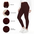 thumbnail image 5 of Hitime High Waisted Women's Leggings for Women Activewear Workout Pants for Women Yoga Pants, Full Length Maroon S-M, 5 of 8