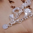 thumbnail image 3 of 925 Sterling Silver Bracelet Good Luck Cross 8 Inches 3MM Lobster L48, 3 of 4