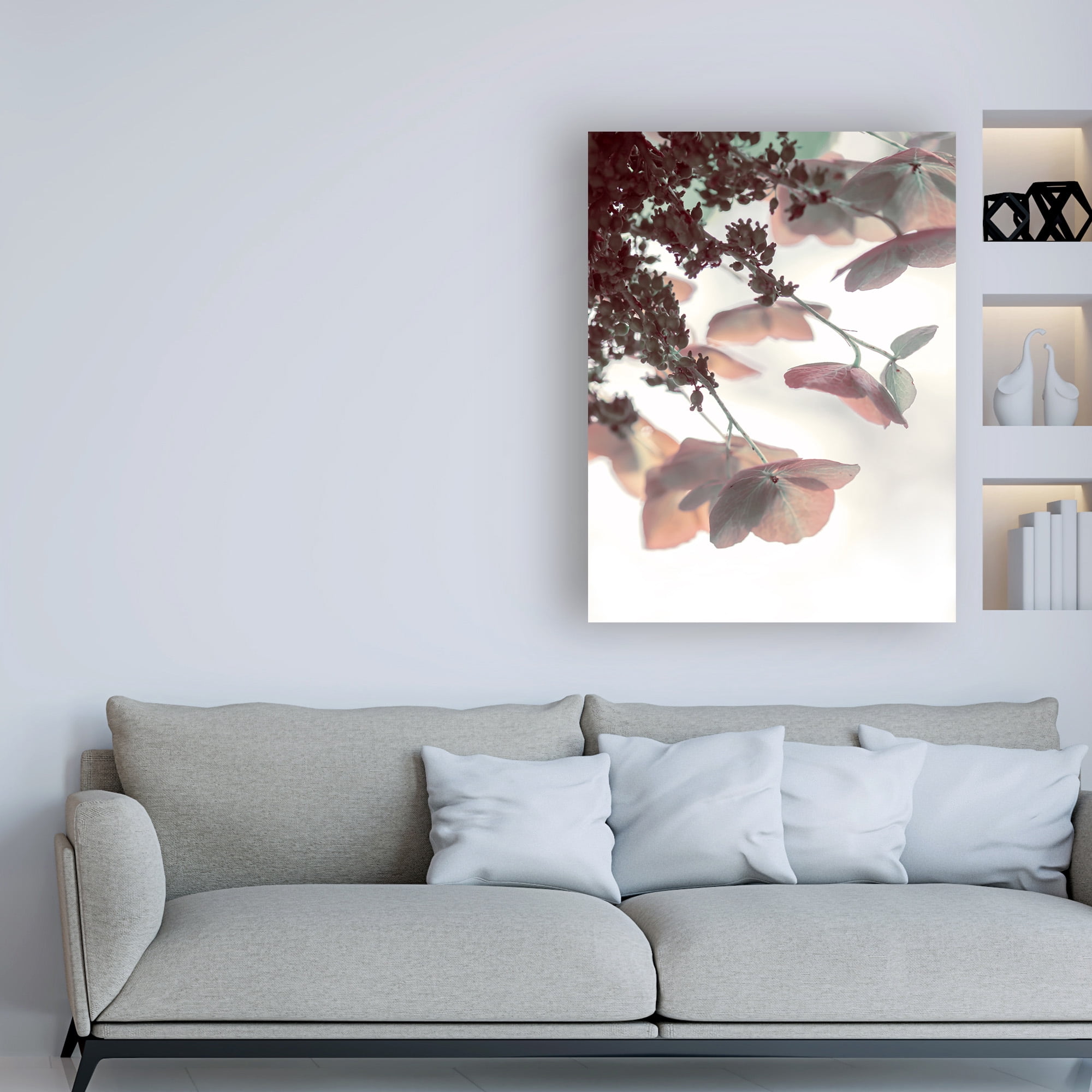 Trademark Fine Art 'Pink & Aqua Hydrangeas' Canvas Art by Brooke T. Ryan