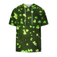 thumbnail image 3 of Qiopertar Liquidation à Moins de 5$ T-Shirt à Manches Courtes à Capuche Col Rond Impression Numérique pour Hommes en Liquidation, 3 of 4