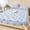 Blue, Sky, Azure, White, variant on Queen Size Fitted Sheet Set - Polka Dot 3 Piece Bedding Sets 16" Deep Pocket Fitted Sheet with 2 Pillowcases, Blue Modern Geometric Vintage Spots Brushed Microfiber Hotel Luxury Bed Sheets